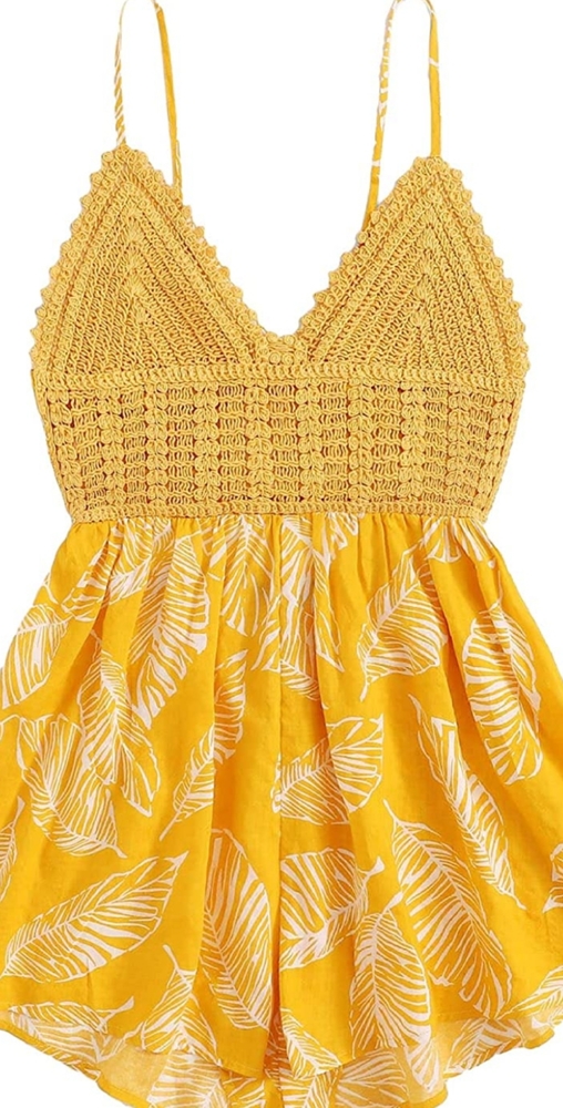 Crotchet V Neck Romper